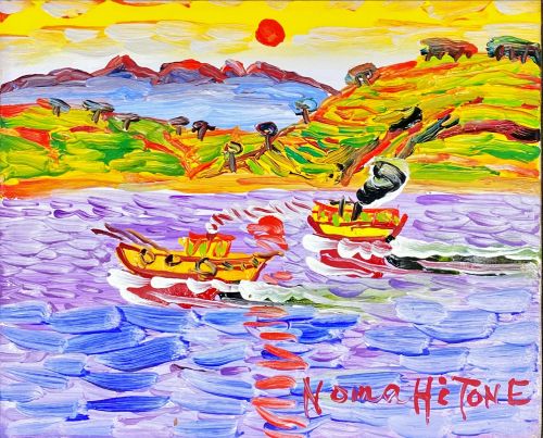 野間仁根　「瀬戸内海朝陽」の買取画像